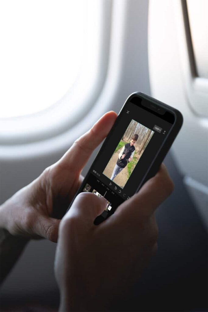 image being edited on mobile screen